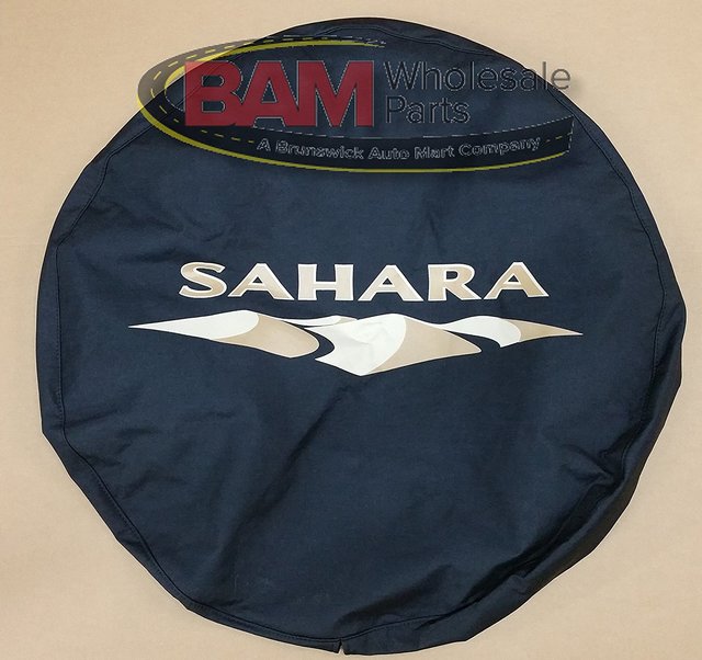 82212321 - Exterior Accessories: Genuine Jeep Cloth Spare Tire Cover with Sahara Logo for Mopar Image