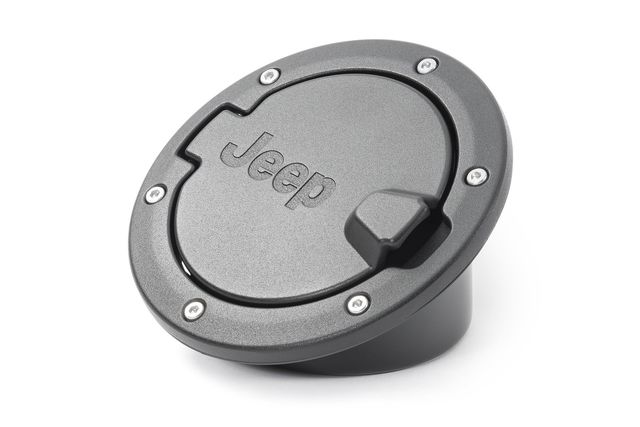 82214793 - Exterior Accessories: 82214793 Satin Black Fuel Filler Door 4-Door Jeep Wrangler JK (2007-2018) Mopar OEM for Jeep: Wrangler, Wrangler JK Image