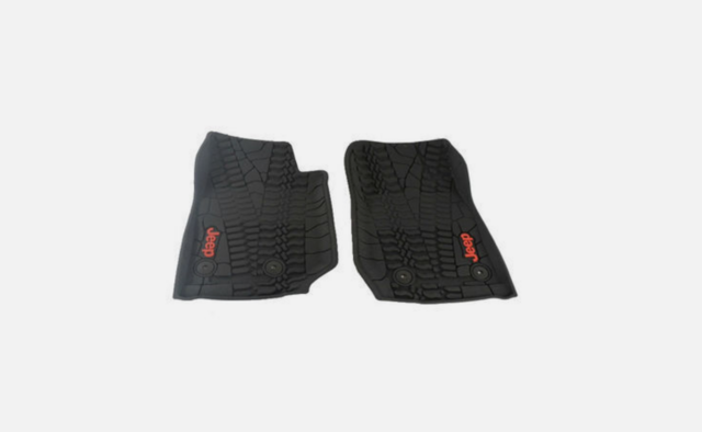 82215067 - Interior Accessories: 82215067 Front Wall All Weather Floor Mats Jeep Wrangler JK (2014-2018) Mopar OEM for Jeep: Wrangler, Wrangler JK Image