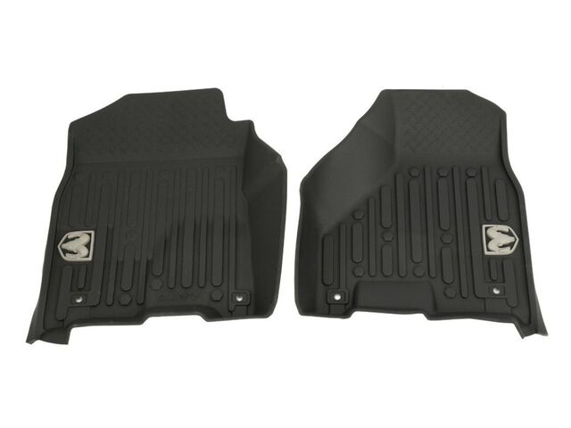 82215579AB - Interior Accessories: 82215579AB Front All Weather Floor Mats RAM (2013-2024) Mopar OEM for Ram: 1500, 1500 Classic, 2500, 3500 Image