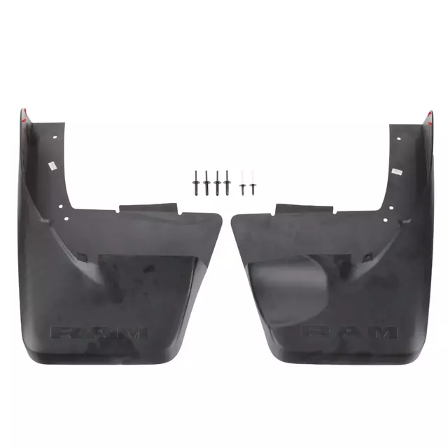 82215926AB - Exterior Accessories: 82215926AB RAM 2500 3500 Molded Splash Guards Rear W/ Flares 2019-2023 OEM Mopar for Ram: 2500, 3500 Image