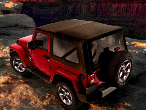 82213649 - Exterior Accessories: 2007-2018 Jeep Wrangler JK Soft Top 2 Door OEM 82213649 for Jeep: Wrangler, Wrangler JK Image
