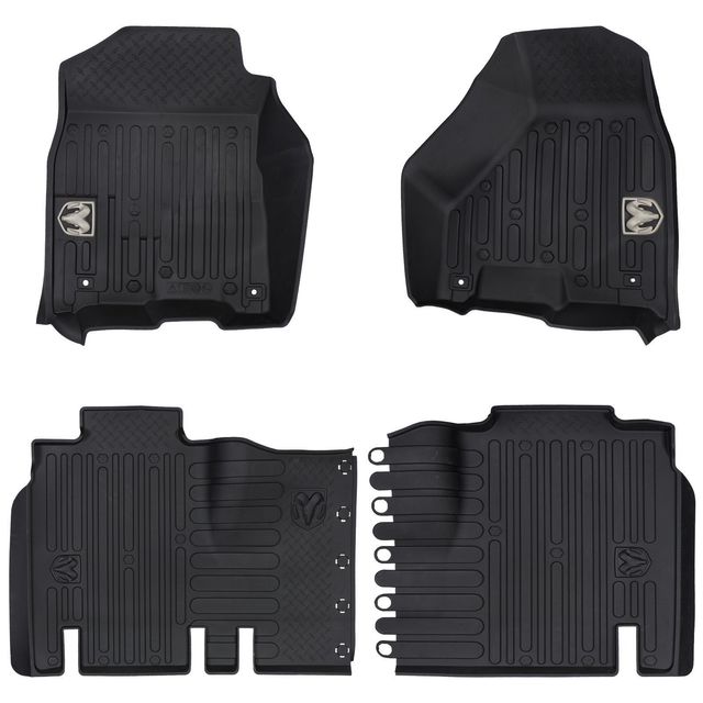 82215585AB - Interior Accessories: 82215585AB All-Weather Floor Mats RAM 2500 3500 Mega Cab (2013-2018) Mopar OEM for Ram: 2500, 3500 Image