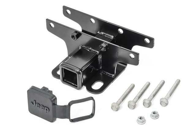 82215209 - Carriers &amp; Cargo Hauling Accessories: 82215209 Trailer Tow 2 inch Hitch Receiver w/ Plug Jeep Wrangler JL (2018-2026) Mopar OEM for Jeep: Wrangler Image