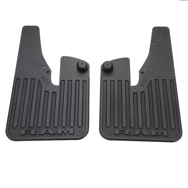 82215928AB - Exterior Accessories: 82215928AB RAM 2500 3500 Rubber Splash Guards Front W/ Flares (2019-2024) Mopar OEM for Ram: 2500, 3500 Image