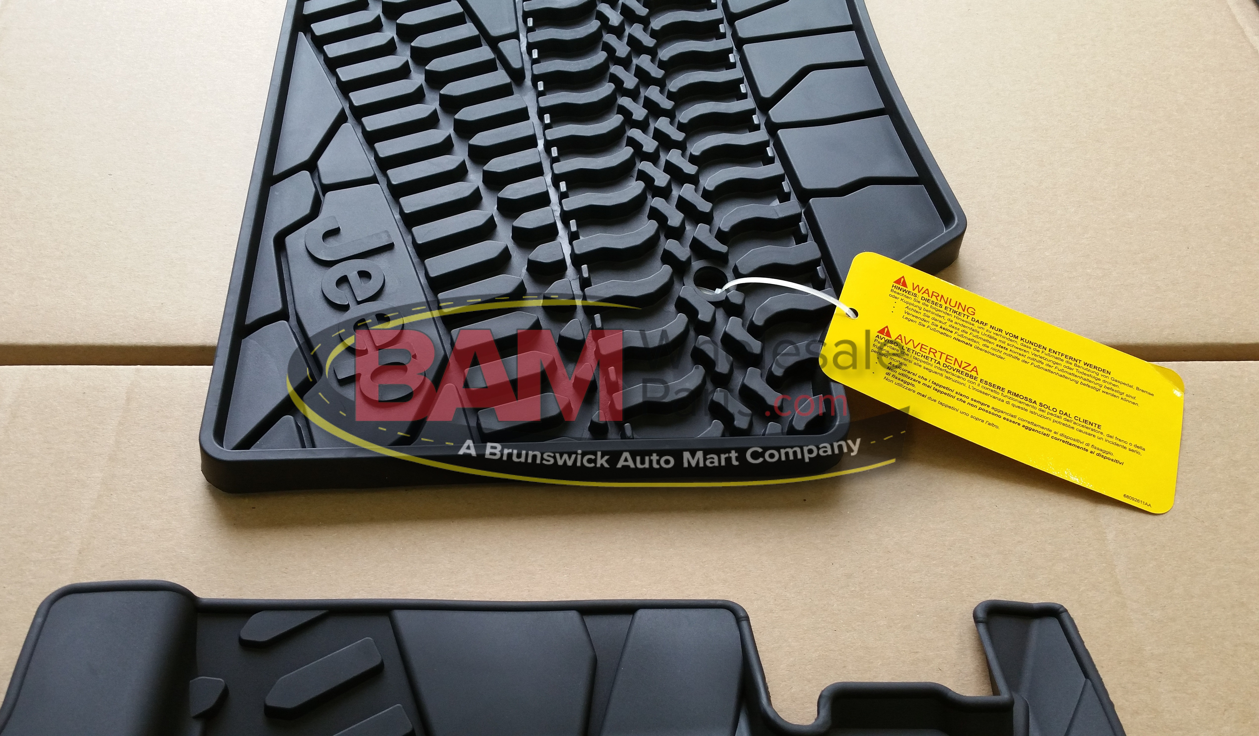 82210166AD - Interior Accessories: 2011-2012 Jeep Wrangler Slush Floor Mats, 3 Piece for Jeep: Wrangler Image