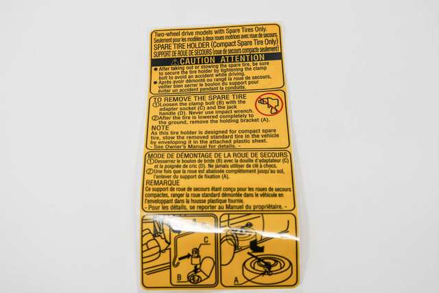 74544-08120 - Caution Label 2009-2020 Toyota Sienna | Longo