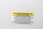 745990E020 - Body: Air Bag Label for Toyota: Avalon, Camry, Corolla, Corolla Cross, Highlander, Matrix, RAV4, RAV4 Prime, Sequoia, Sienna, Solara, Tacoma, Tundra, Venza Image