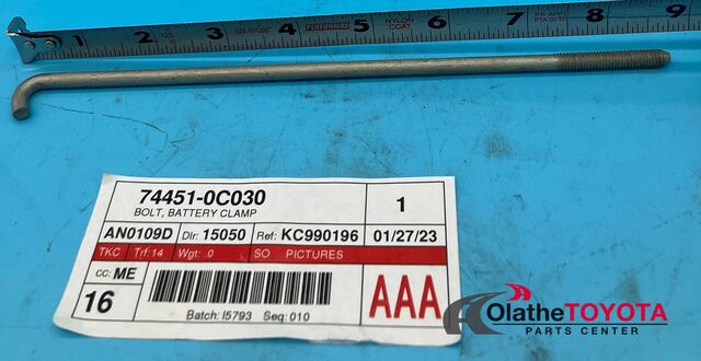 2007-2022 Toyota Hold Down Clamp Rear Bolt 74451-0C030 | Toyota Parts ...
