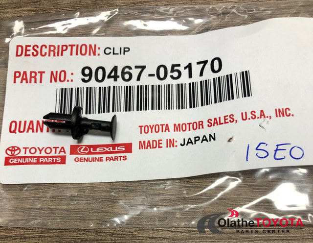 2013-2025 Toyota Bumper Cover Clip 90467-05170 | Toyota