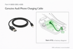 8S0051435 - : Genuine Audi Phone Charging Cable 8S0051435 OEM Mobile Device Cable for Audi Image
