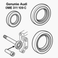 ME311109C - : Genuine Audi Drive Axle Shaft Seal 0ME311109C OEM e-tron GT Rear Output Shaft for Audi: e-tron GT, RS e-tron GT Image