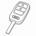 4F0837220AGROH - : Genuine Audi Keyless Remote 4F0837220AG ROH OEM – Cut-to-VIN Transmitter Fob for Audi Image