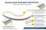 4E109119G - : Genuine Audi Tooth Belt Engine Timing 04E109119G OEM Authorized Dealer for Audi Image