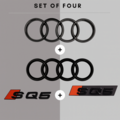 SQ5BBK - : Genuine Audi SQ5 Blackout Badge Kit OEM Gloss Black Emblems Set for Audi Image