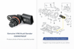 30907601F - : Genuine Audi VW/ Sender Monitoring Unit 030907601F OEM for Audi Image